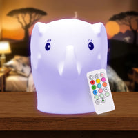 LUMIPETS®: EGGBERT THE ELEPHANT- CHILDREN'S TOUCH NIGHT LIGHT WITH REMOTE