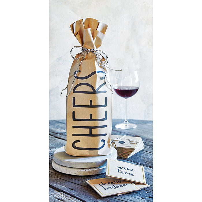 SIPS DRINKWARE: PAPER WINE BAGS - CHEERS ASSORTMENT