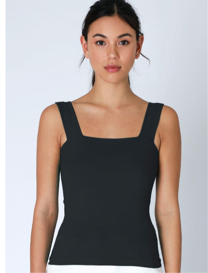 CLEAN LINE SQUARE TANK - BLACK
