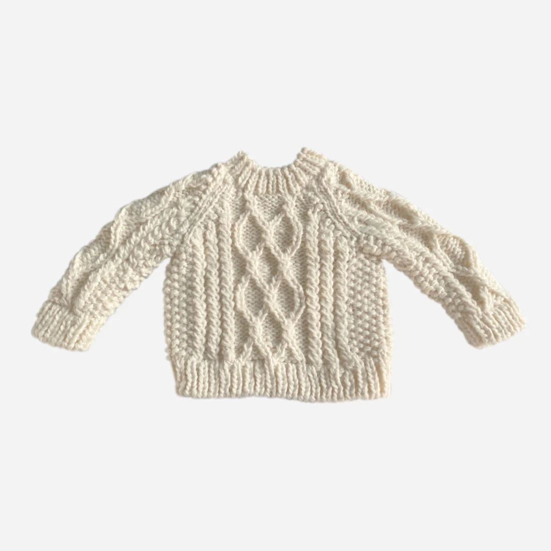 THE BLUEBERRY HILL: FISHERMAN SWEATER - CREAM