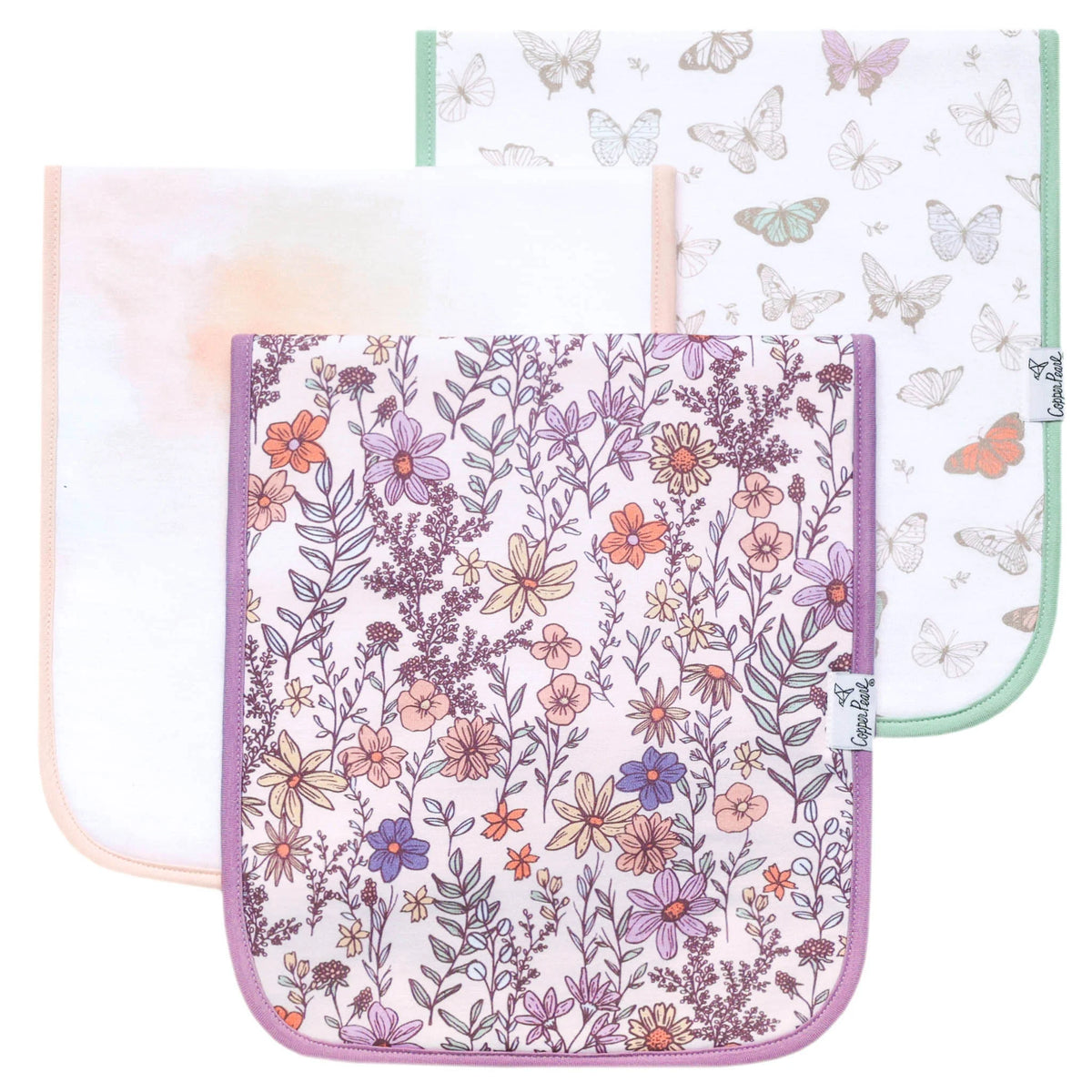 COPPER PEARL: FLORA PREMIUM BURP CLOTHS