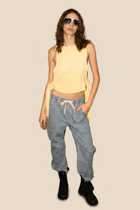 PEOPLE OF LEISURE: REEF SIDE TIE TANK - YELLOW