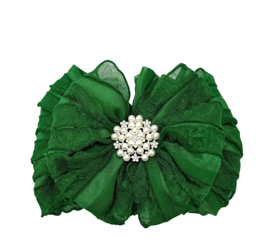 ROCKIN ROYALTY: PEARL RUFFLED BABY HEADBAND