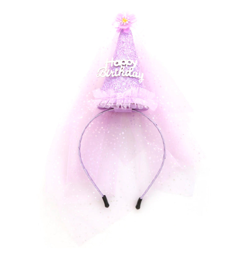 HAPPY BIRTHDAY HAT TULLE HEADBAND