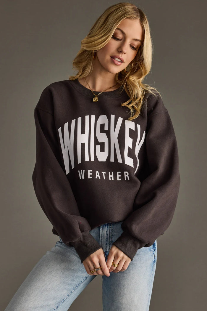 PANACHE APPAREL: WHISKEY WEATHER SWEATSHIRT - CHARCOAL
