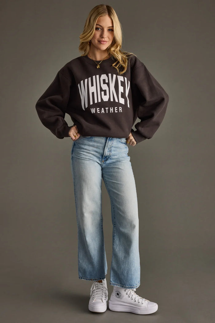 PANACHE APPAREL: WHISKEY WEATHER SWEATSHIRT - CHARCOAL
