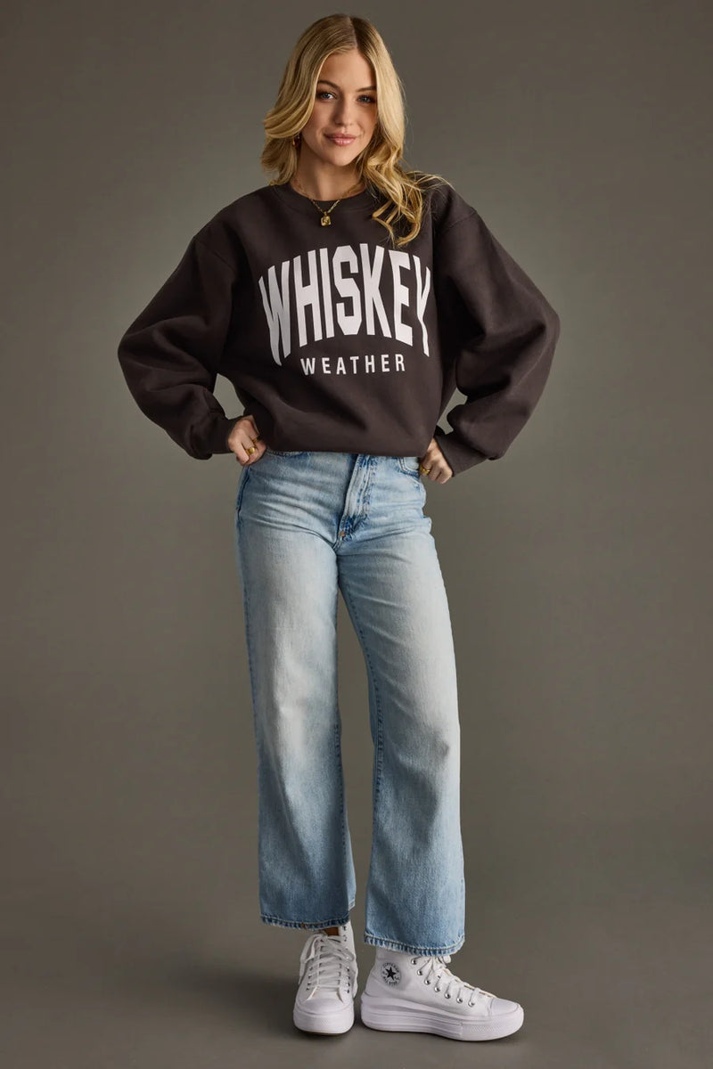 PANACHE APPAREL: WHISKEY WEATHER SWEATSHIRT - CHARCOAL