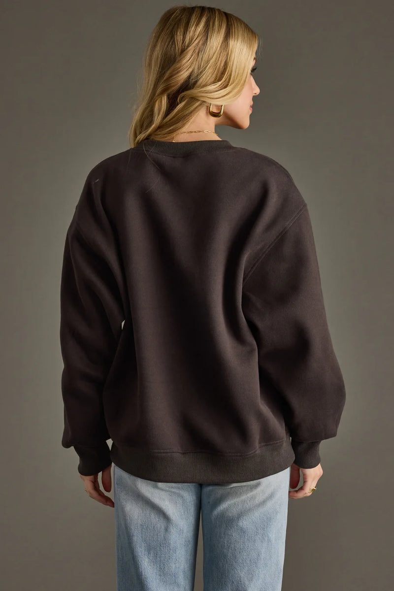 PANACHE APPAREL: WHISKEY WEATHER SWEATSHIRT - CHARCOAL