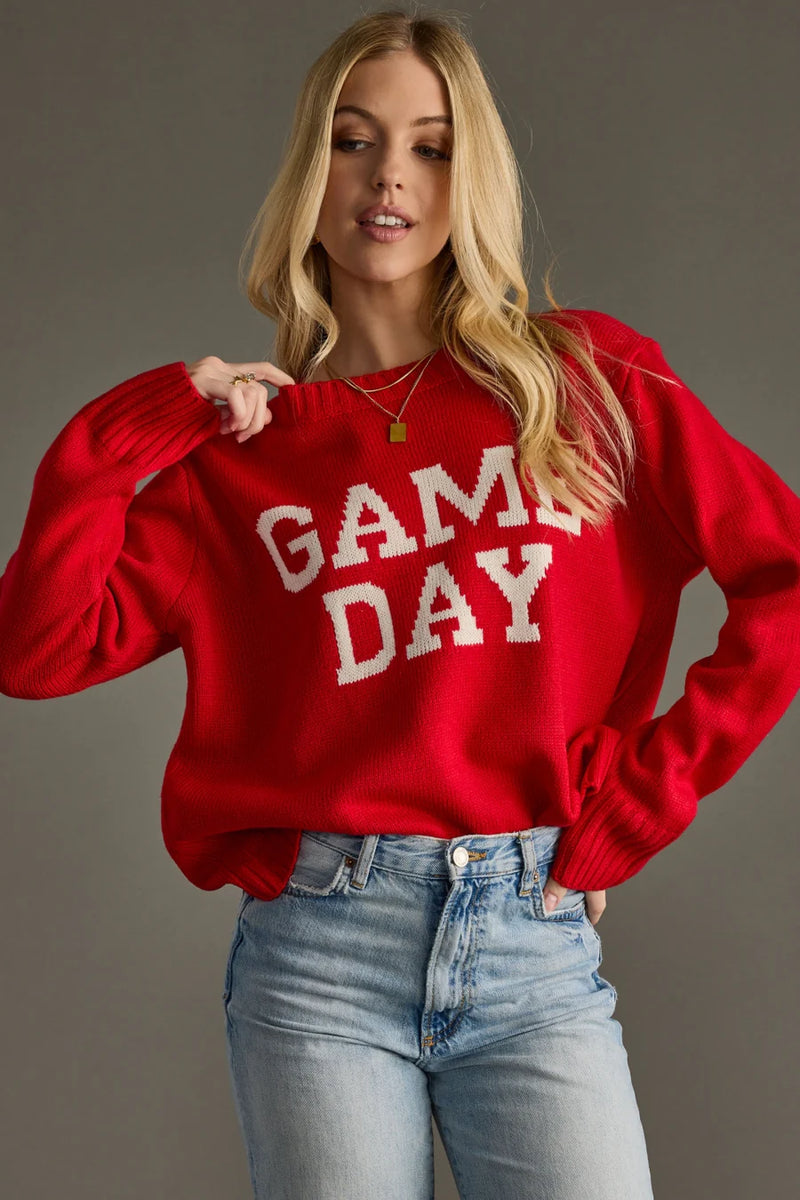 PANACHE APPAREL: GAME DAY SWEATER - RED