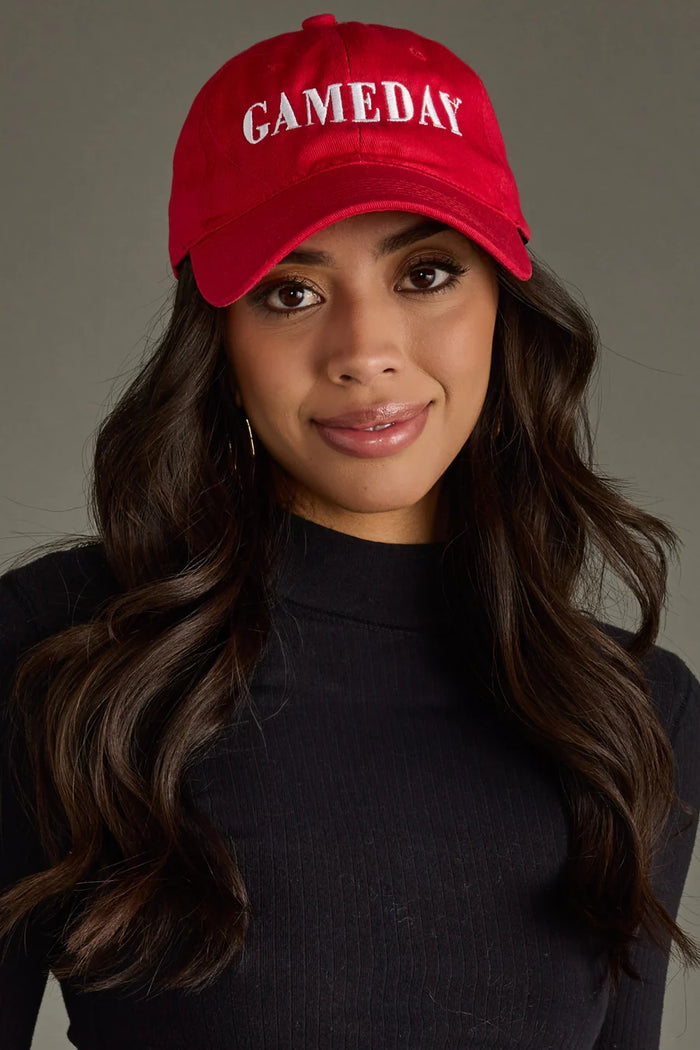 PANACHE APPAREL: GAME DAY BASEBALL HAT - RED