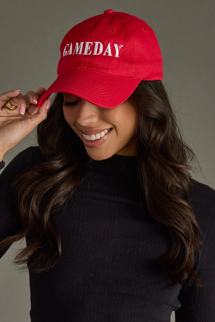 PANACHE APPAREL: GAME DAY BASEBALL HAT - RED
