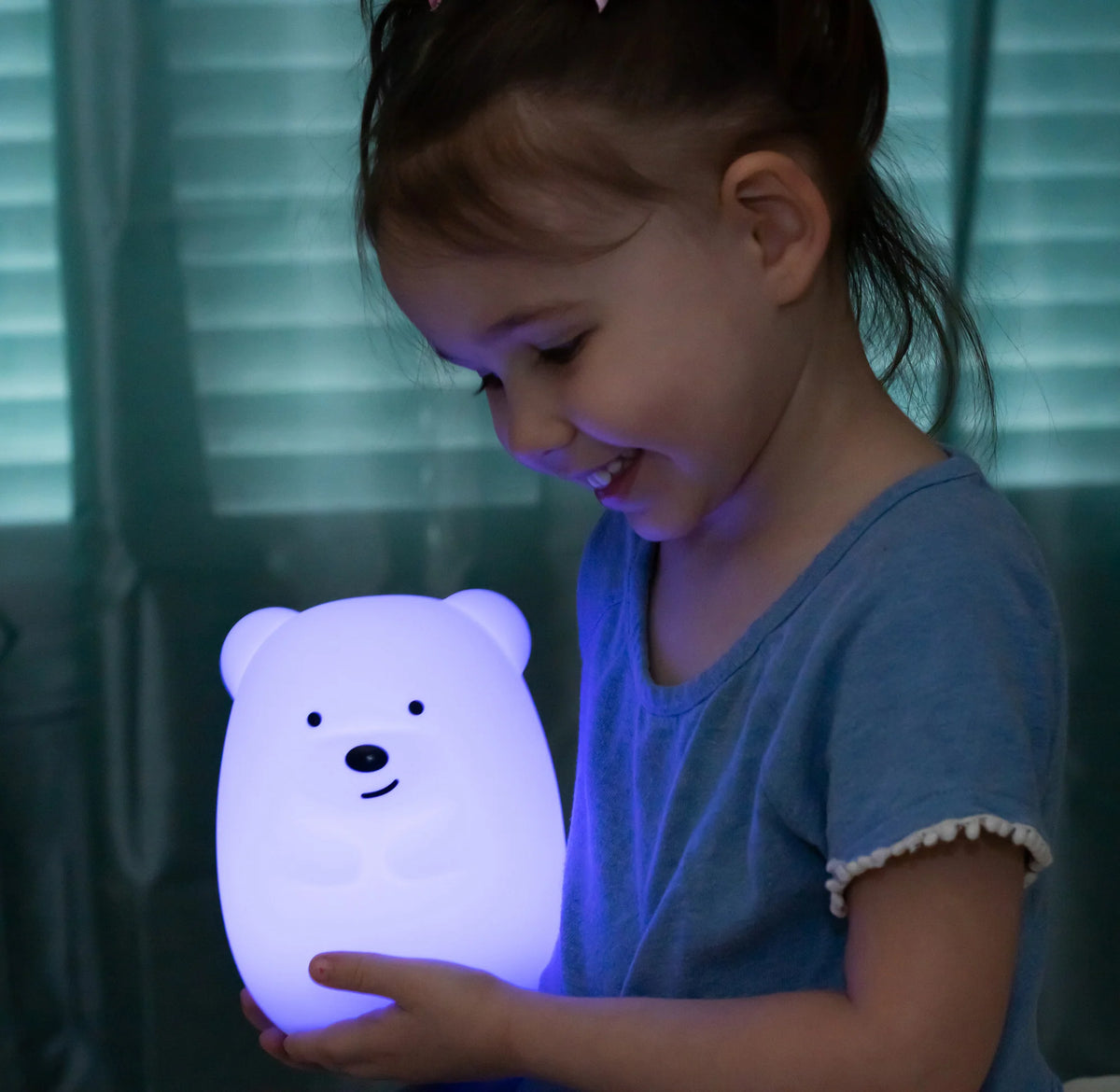 LUMIPETS®: BENNY THE BEAR - CHILDREN'S TOUCH NIGHT LIGHT WITH REMOTE