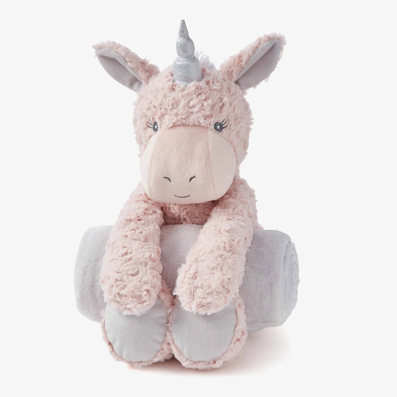 ELEGANT BABY: SWIRL UNICORN BEDTIME HUGGIE PLUSH TOY - 30" X 40"