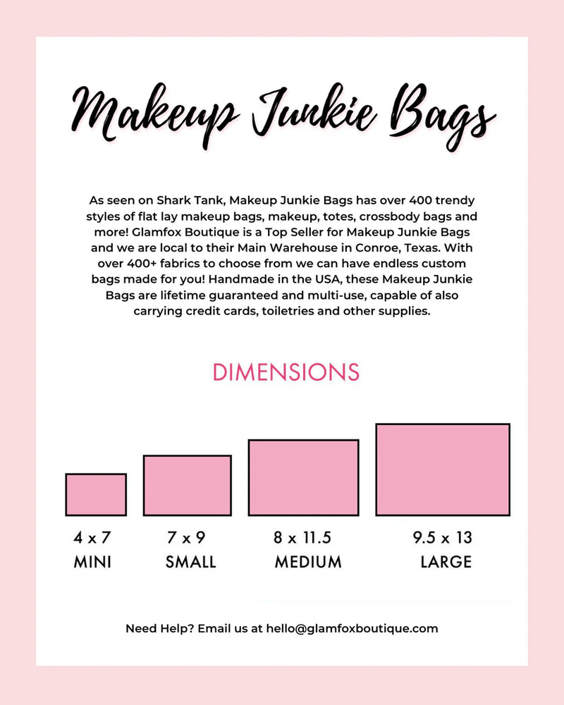 MAKEUP JUNKIE BAGS: LUXE IVORY PEARL QUILTED FLAT LAY MAKEUP BAG