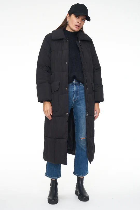 PISTOLA: SHAYNE LONG PUFFER COAT - NOIR