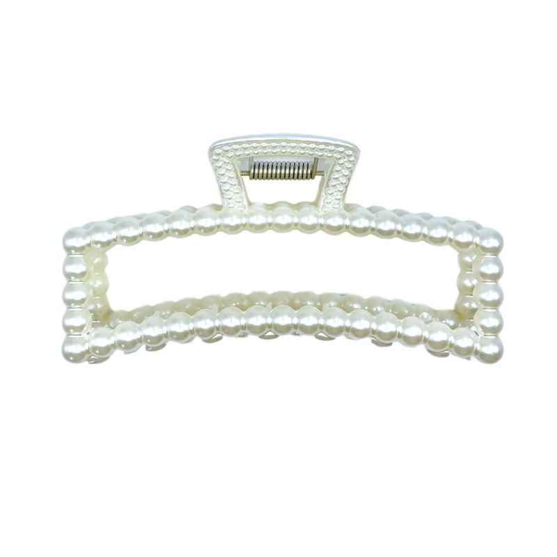 LINNY CO: PHOEBE RECTANGLE HAIRCLIP - PEARL