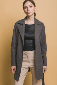 BELTED WRAP COAT