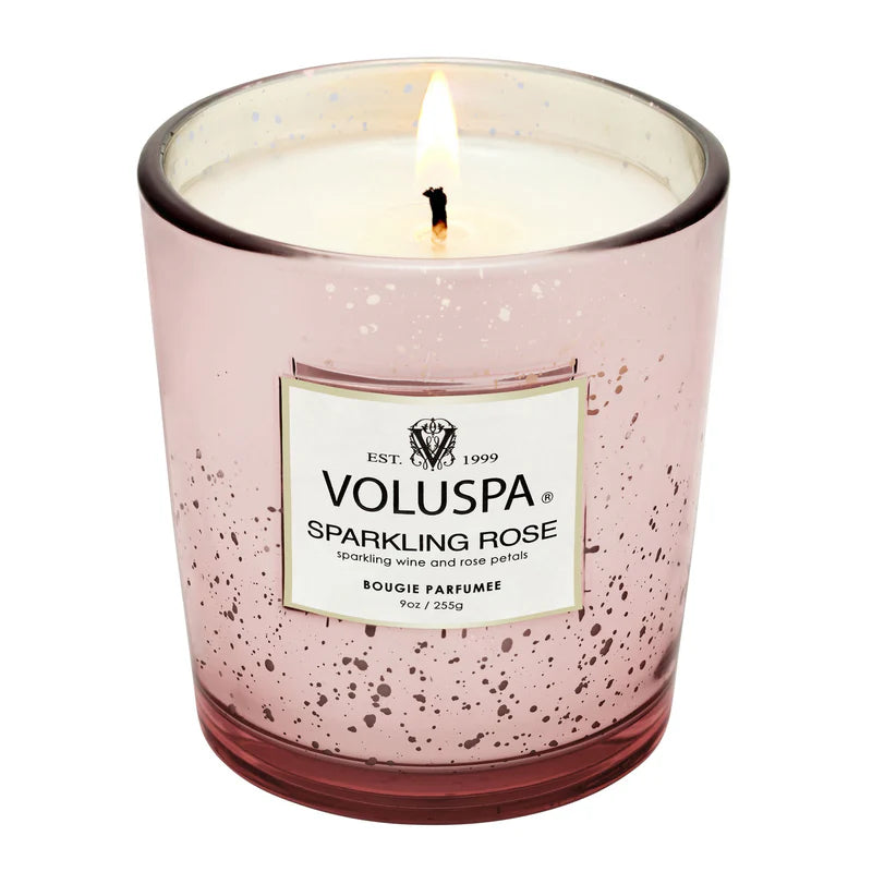 VOLUSPA: SPARKLING ROSE CLASSIC BOXED CANDLE - 9 OZ