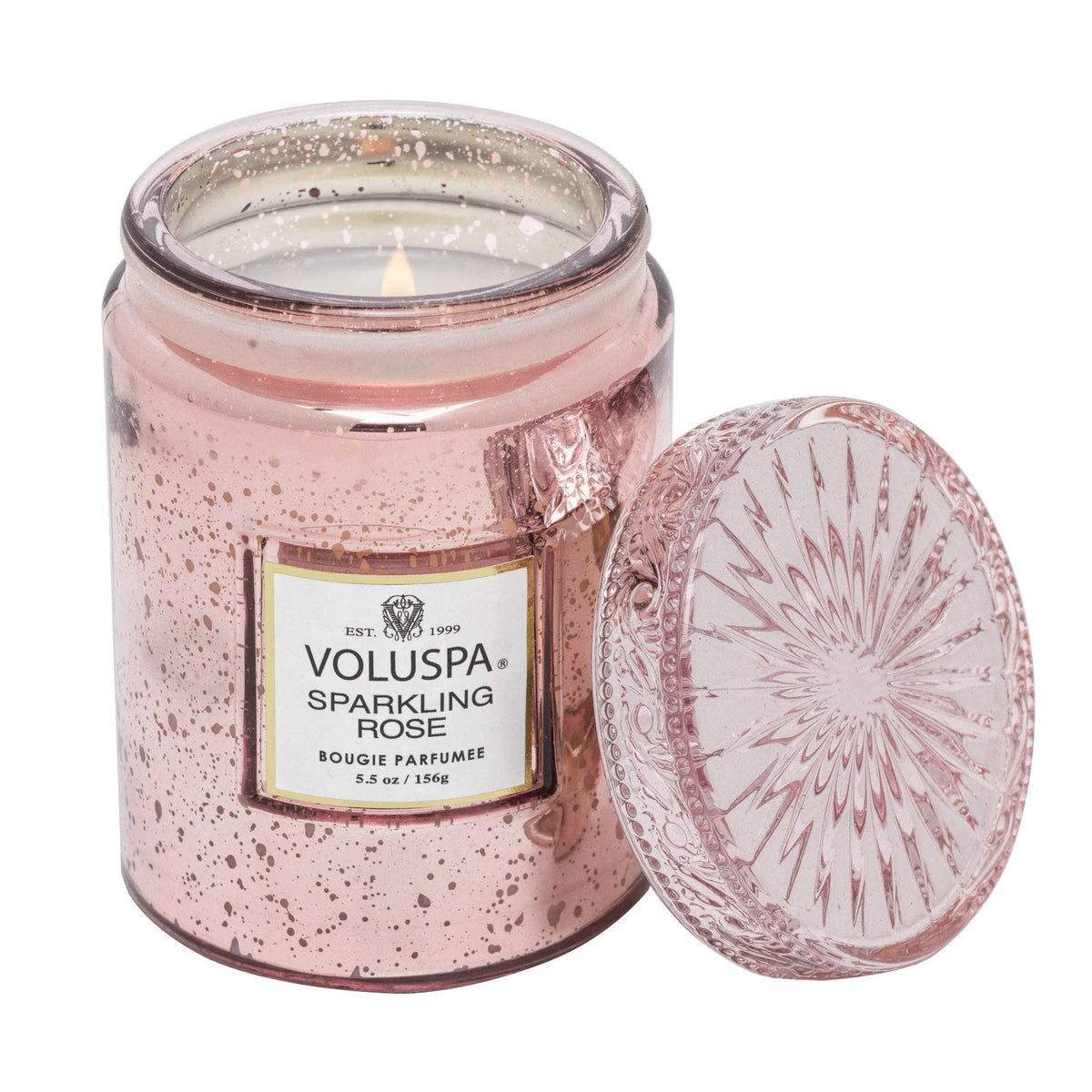 VOLUSPA: SPARKLING ROSE SMALL JAR CANDLE - 5.5 OZ