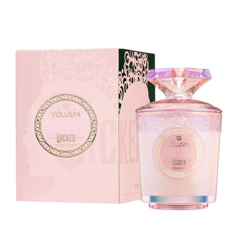 VOLUSPA: LIMITED EDITION PERFECTLY PINK YUZU BOXED CANDLE - 8.5 OZ