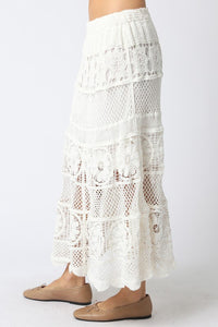BAILEE CROCHET SKIRT - WHITE