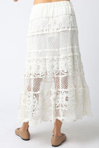 BAILEE CROCHET SKIRT - WHITE