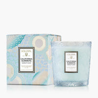VOLUSPA: CALIFORNIA SUMMERS CLASSIC GLASS EMBOSSED JAR WITH BOX - 9OZ