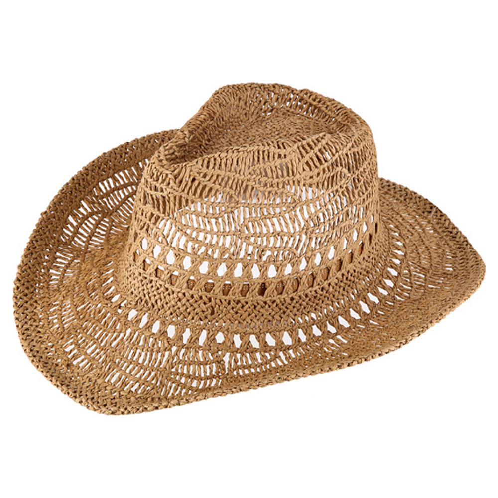 CLASSIC OPEN WEAVE STRAW COWBOY SUN HAT