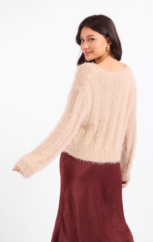 SADIE & SAGE: KENDRA FUZZY SWEATER