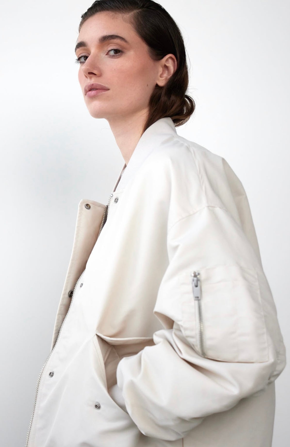 WITHBLACK: KALLY BOMBER JACKET - BIRCH