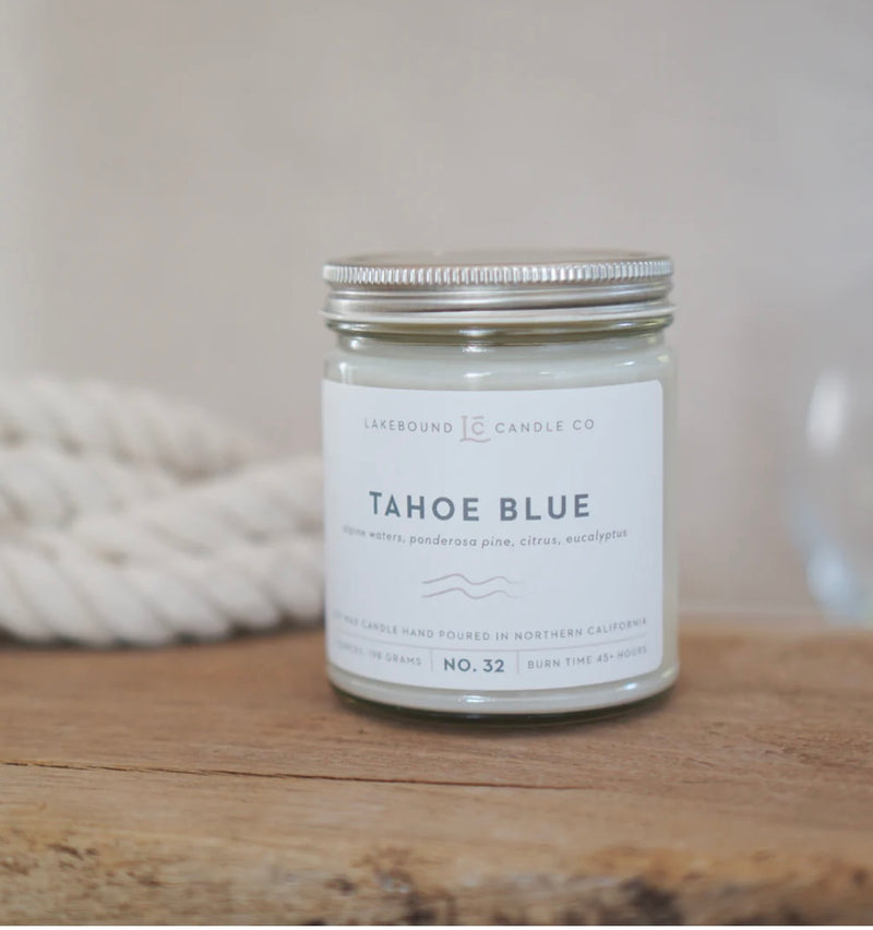 LAKEBOUND CANDLE CO: TAHOE BLUE SOY CANDLE