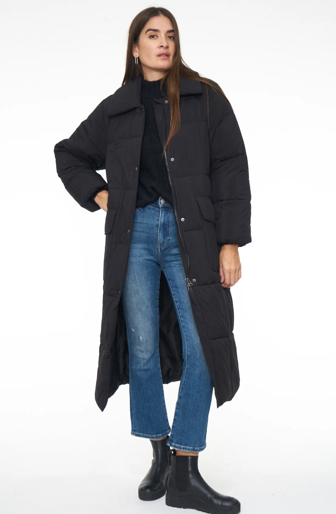 PISTOLA: SHAYNE LONG PUFFER COAT - NOIR