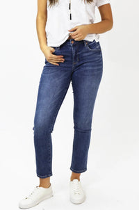 DEAR JOHN: BLAIRE HIGH RISE ANKLE SLIM STRAIGHT JEANS - SOUTH BAY