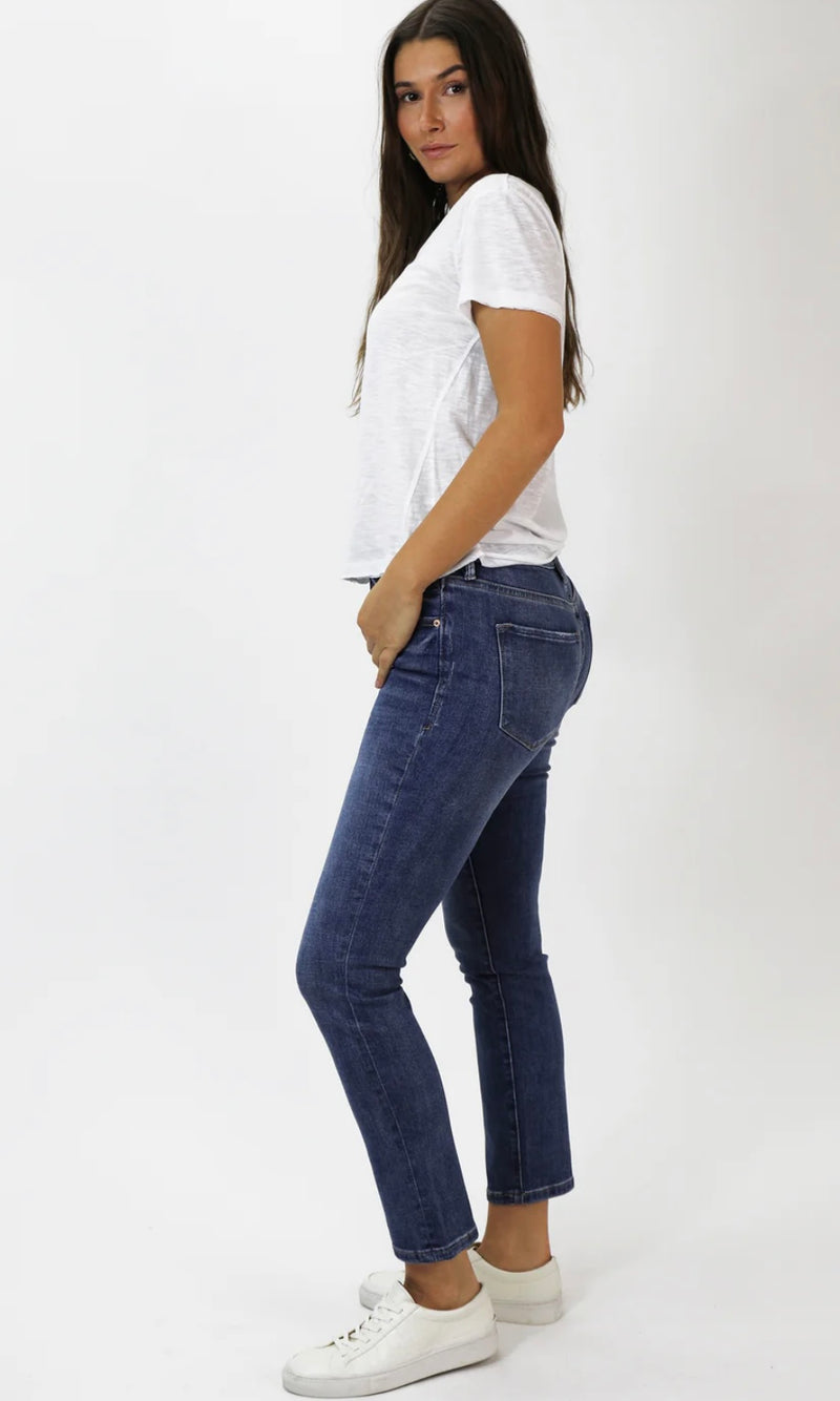 DEAR JOHN: BLAIRE HIGH RISE ANKLE SLIM STRAIGHT JEANS - SOUTH BAY