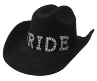IRIDESCENT BRIDE PATCH MICROSUEDE COWBOY HAT