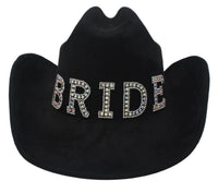 IRIDESCENT BRIDE PATCH MICROSUEDE COWBOY HAT