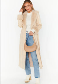 SHOW ME YOUR MUMU: PENNY LANE LONG COAT - BEIGE