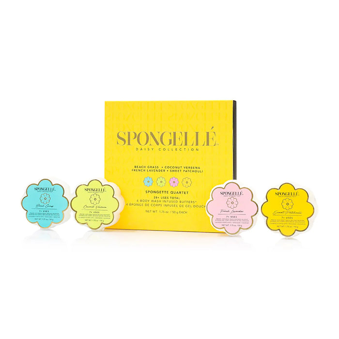 SPONGELLE: SPONGETTE QUARTET GIFT SET 2 - DAISY COLLECTION (4-PACK)