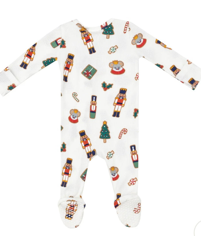ANGEL DEAR: 2 WAY ZIPPER FOOTIE - NUTCRACKER CHRISTMAS COOKIES