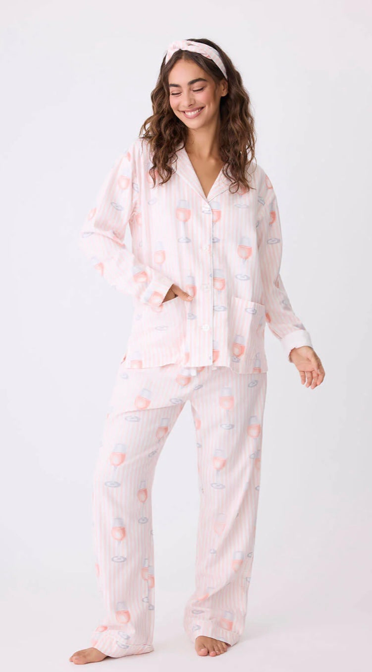 PJ SALVAGE: ROSE ALL DAY FLANNEL PJ SET