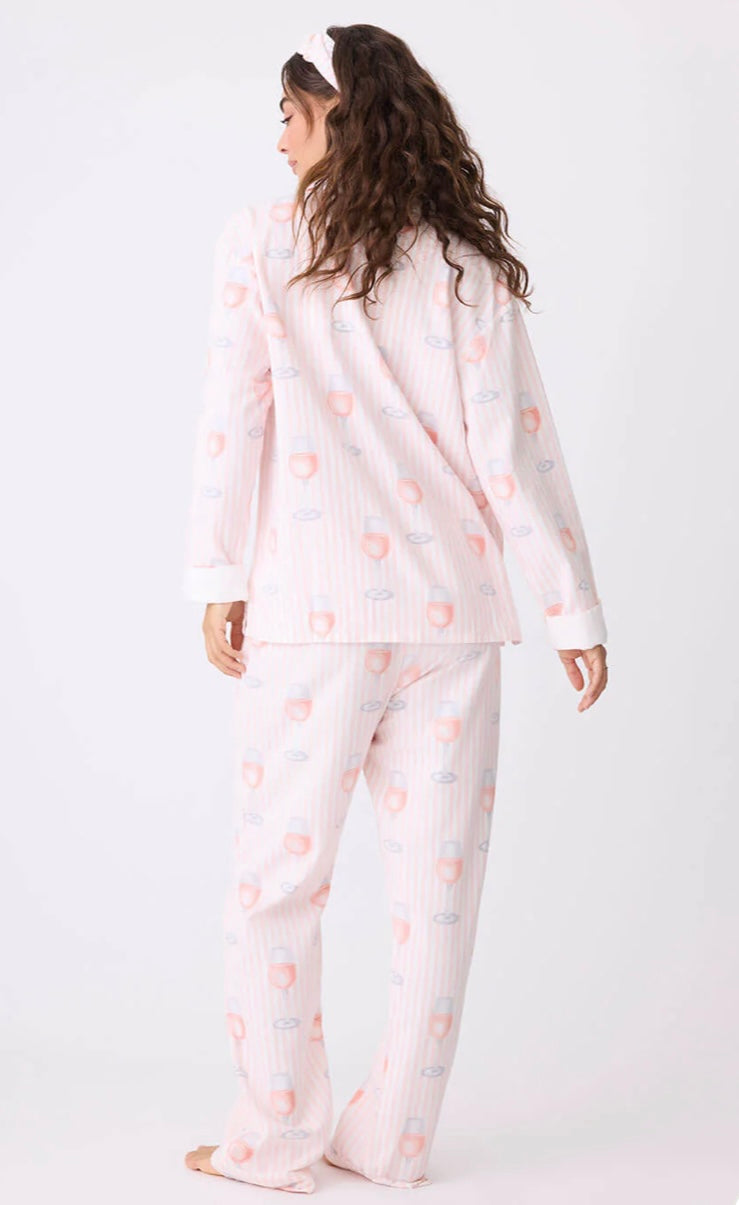 PJ SALVAGE: ROSE ALL DAY FLANNEL PJ SET