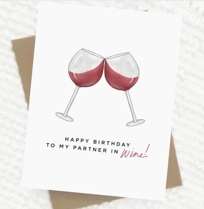 MADDON PAPER CO: PARTNER IN WINE BIRTHDAY GREETING CARD
