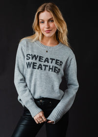 PANACHE APPAREL: SWEATER WEATHER SWEATER - GRAY