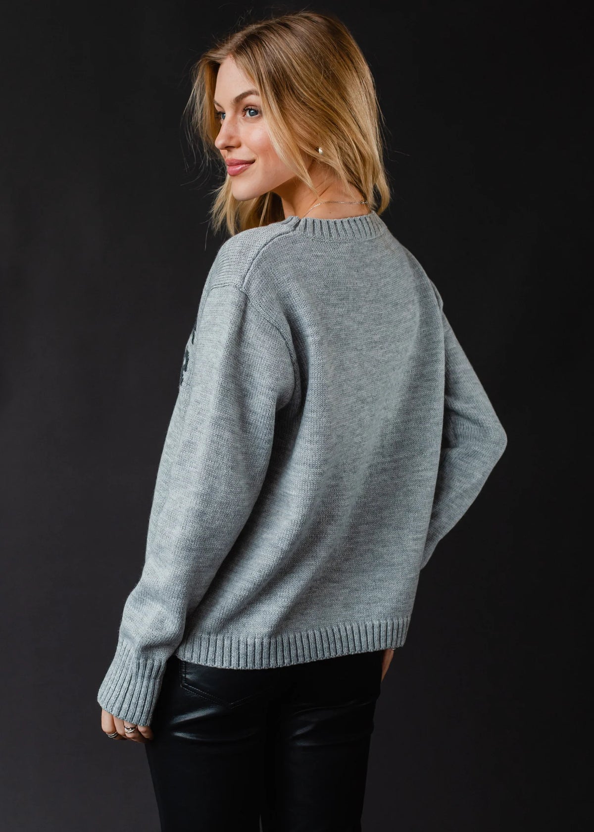 PANACHE APPAREL: SWEATER WEATHER SWEATER - GRAY