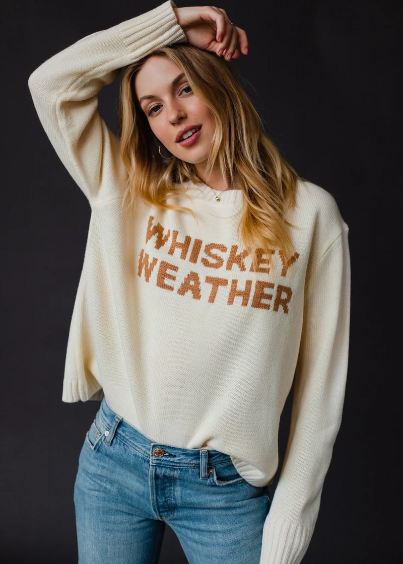 PANACHE APPAREL: WHISKEY WEATHER SWEATER - IVORY