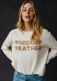 PANACHE APPAREL: WHISKEY WEATHER SWEATER - IVORY