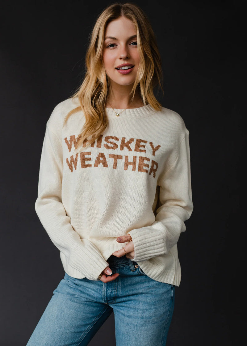 PANACHE APPAREL: WHISKEY WEATHER SWEATER - IVORY