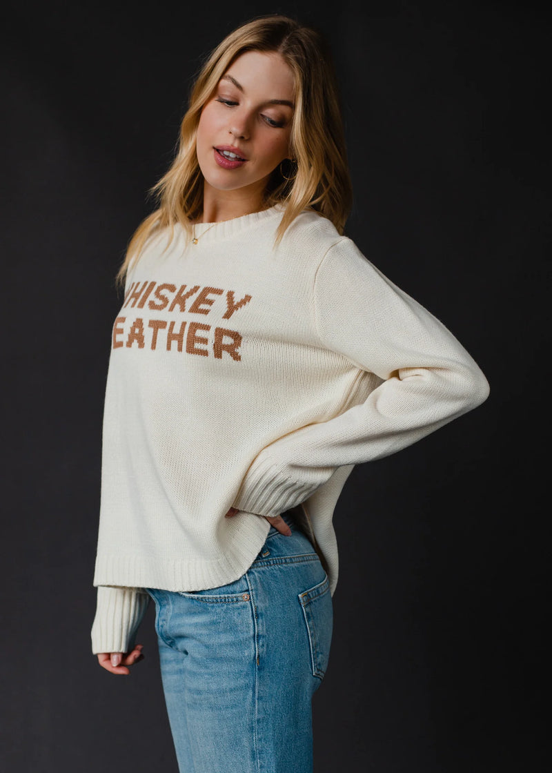 PANACHE APPAREL: WHISKEY WEATHER SWEATER - IVORY