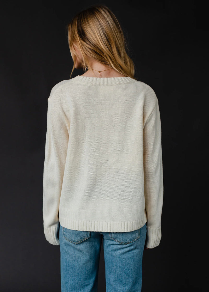 PANACHE APPAREL: WHISKEY WEATHER SWEATER - IVORY