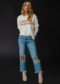 PANACHE APPAREL: WHISKEY WEATHER SWEATER - IVORY